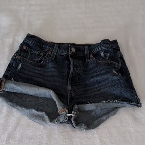 Levi's Dark Blue Jean Shorts